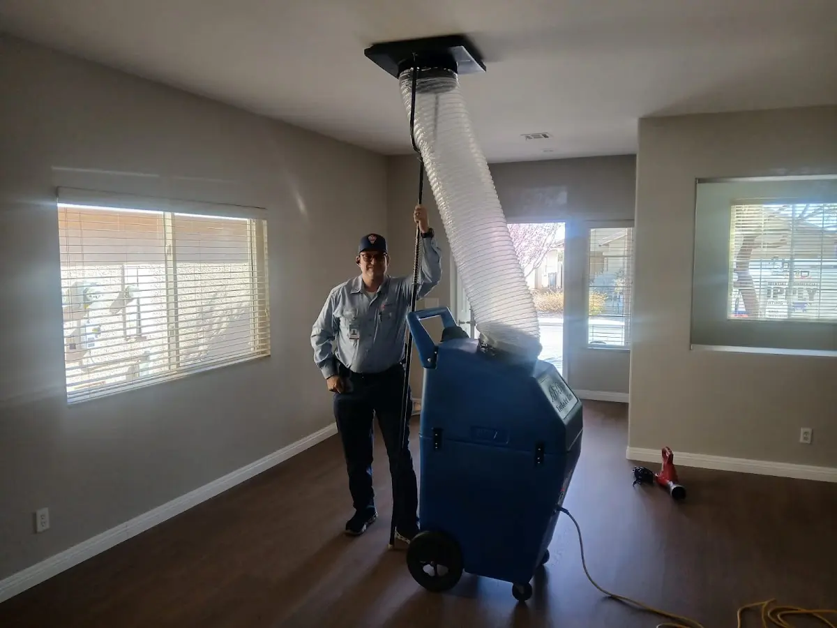 Professional Dryer Vent Cleaning work inside a Alpine home